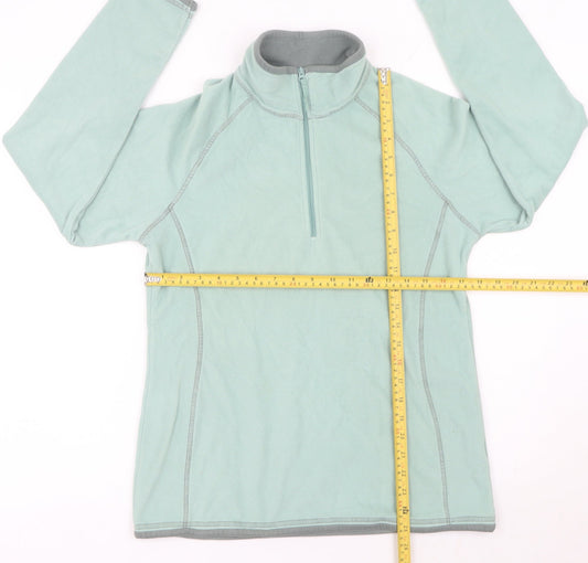 Mountain Warehouse Women’s Green Fleece Sweatshirt UK 12 Half Zip