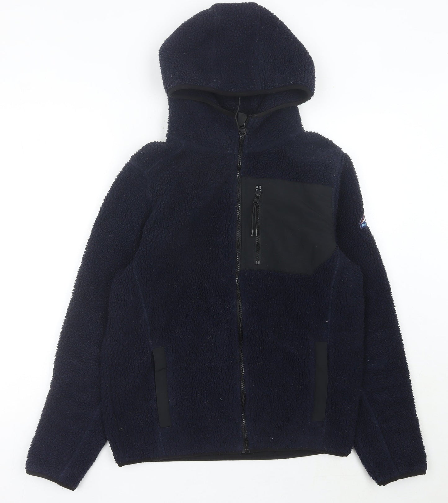Tokyo Laundry Men’s Blue Fleece Hooded Jacket Small Regular Fit
