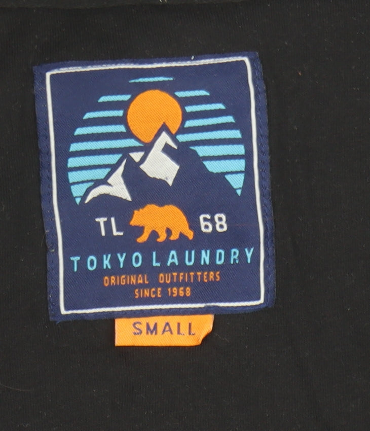 Tokyo Laundry Men’s Blue Fleece Hooded Jacket Small Regular Fit