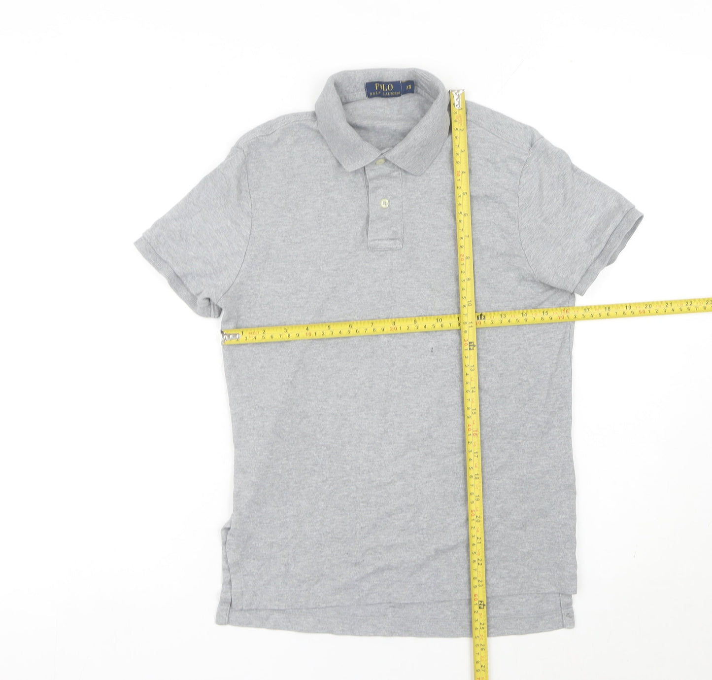 Ralph Lauren Women’s Grey Polo Shirt XS Short Sleeve Cotton