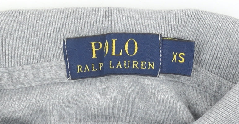 Ralph Lauren Women’s Grey Polo Shirt XS Short Sleeve Cotton