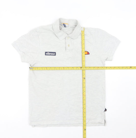 Ellesse Men's Grey XS Classic Polo Shirt Short Sleeve Cotton