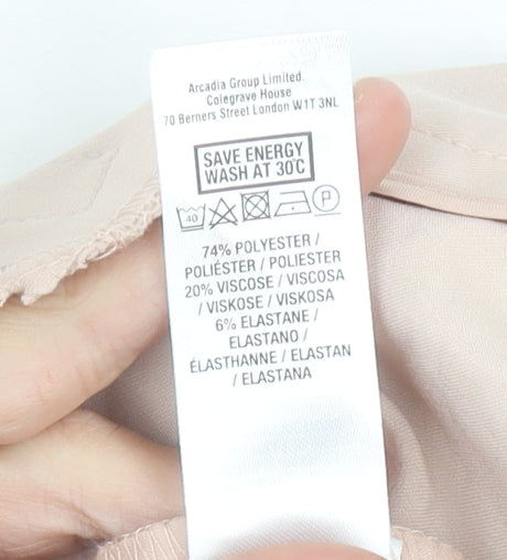 Dorothy Perkins Womens Beige Size 14 Chino Slim Trousers Workwear