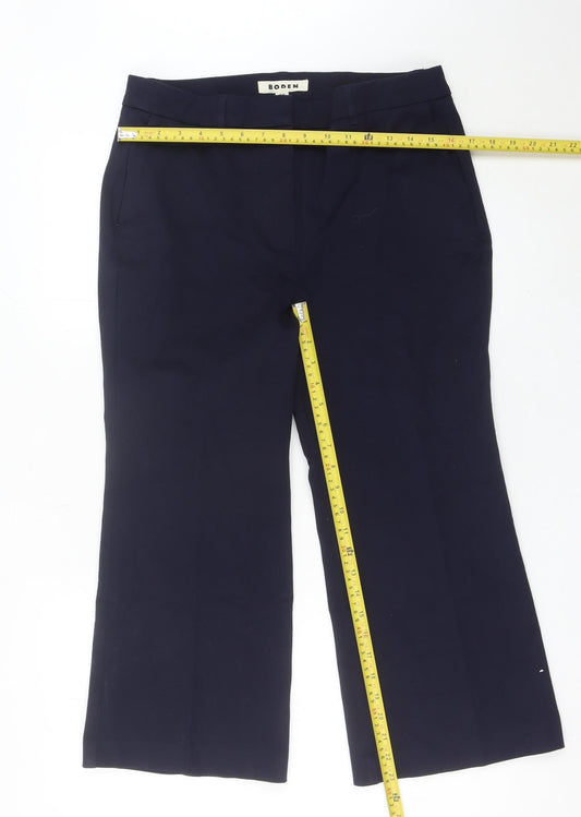 Boden Womens Blue Size 14 Petite Chino Straight Leg Work Trousers