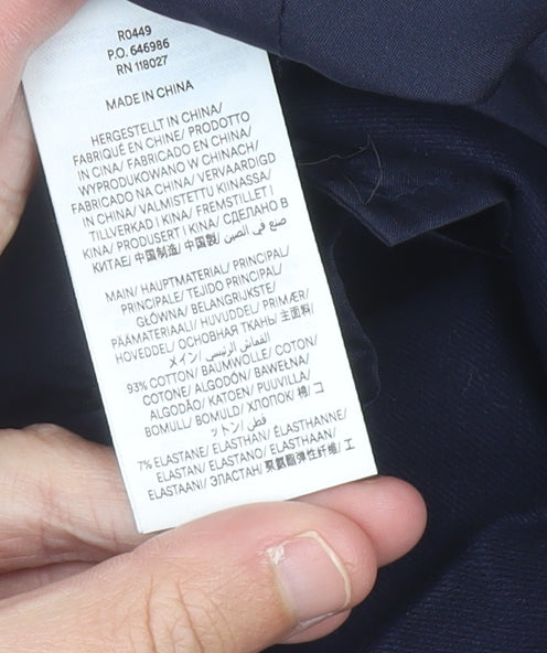 Boden Womens Blue Size 14 Petite Chino Straight Leg Work Trousers