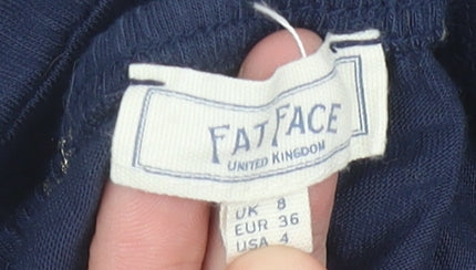 Fat Face Women’s Blue Tropical Print Viscose Midi Maxi Dress Size 8