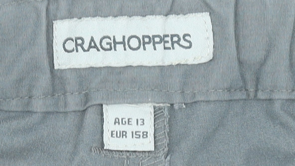 Craghoppers Boys Grey 13 Years Hiking Trousers Lightweight Outdoor Pants
