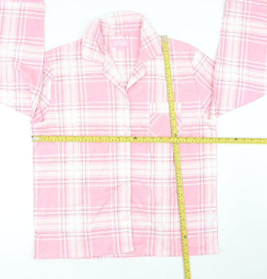 Jeff Banks Women’s Pink Plaid Cotton Pyjama Top Size 12-14