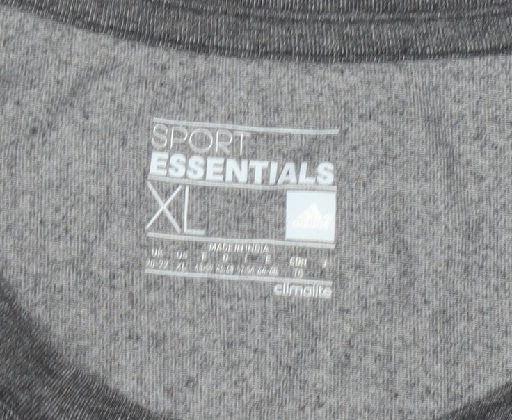 Adidas Women’s Grey XL Logo T-Shirt Short Sleeve Casual Top