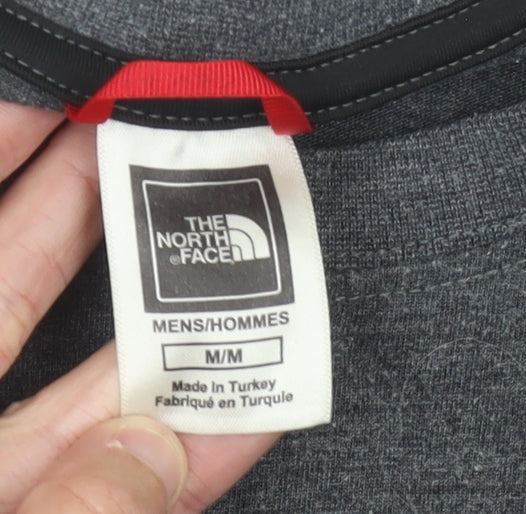 The North Face Men's Grey Long Sleeve Logo T-Shirt Size M