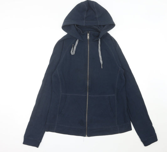 Mountain Warehouse Unisex Blue Full Zip Hoodie L Cotton Blend