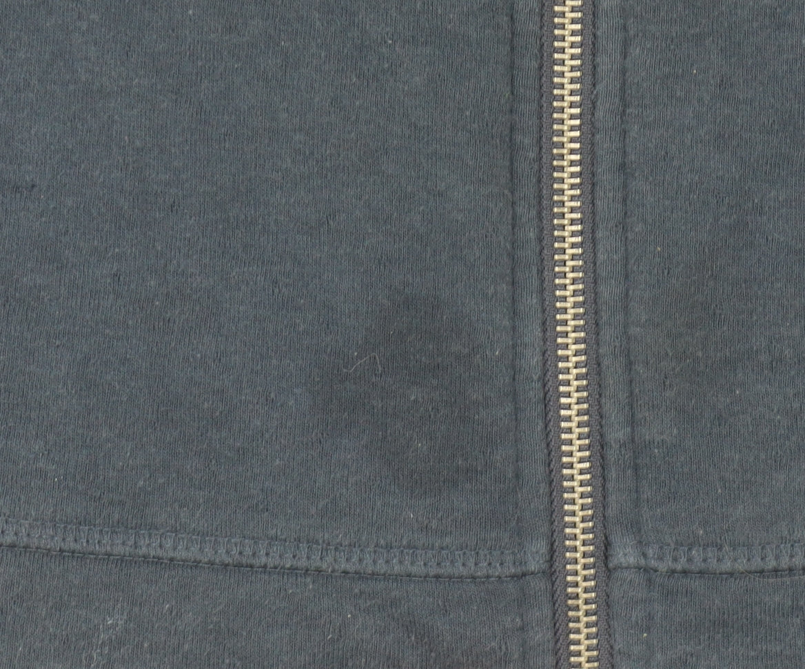 Mountain Warehouse Unisex Blue Full Zip Hoodie L Cotton Blend