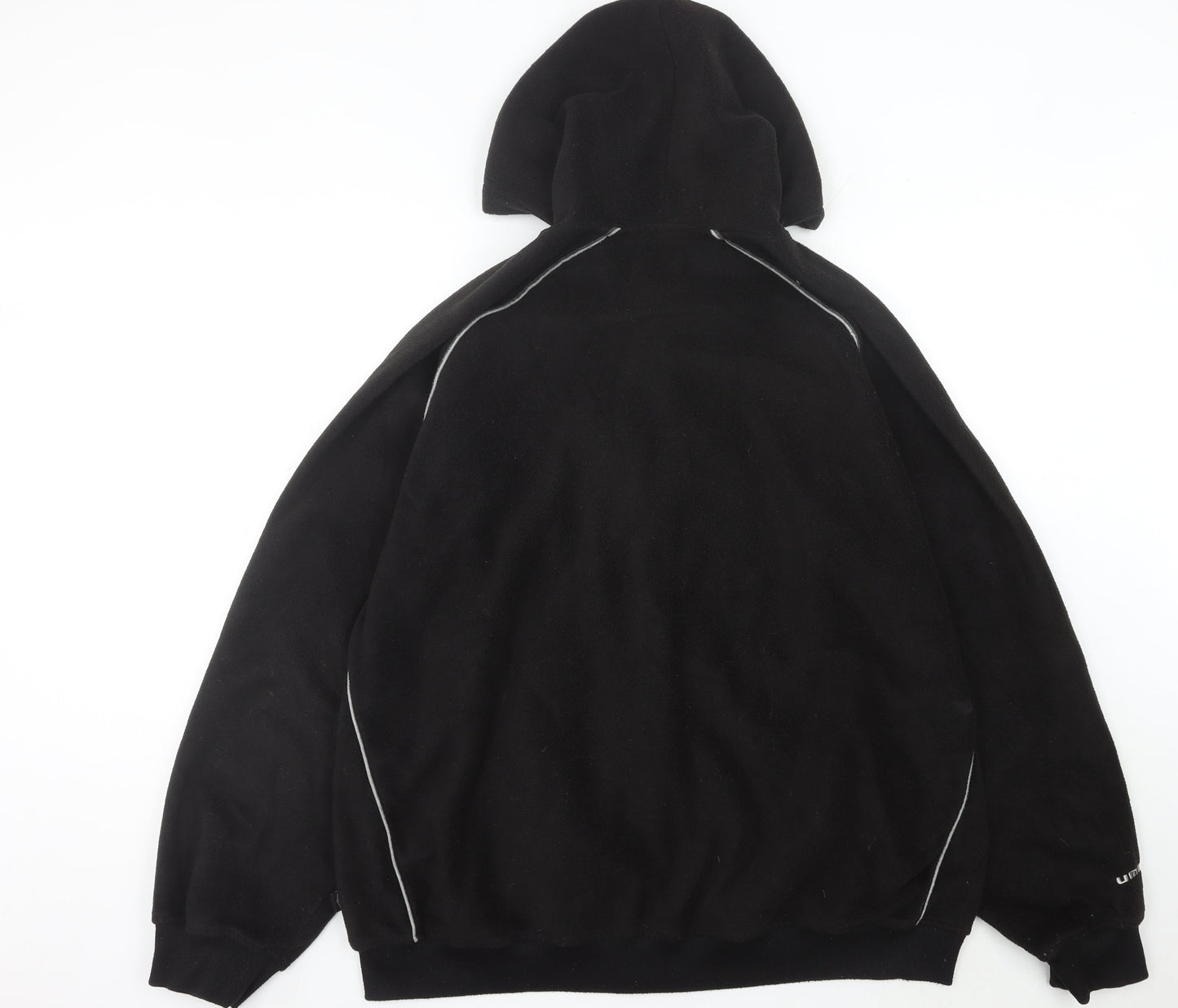 Umbro Men’s Black 2XL Fleece Full Zip Hooded Sports Jacket