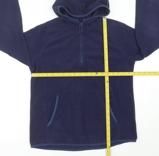 Mountain Warehouse Womens Blue Fleece Hoodie Pullover UK 12