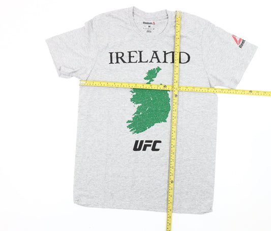 Reebok Men’s Grey Ireland UFC Graphic T-Shirt Size M Short Sleeve