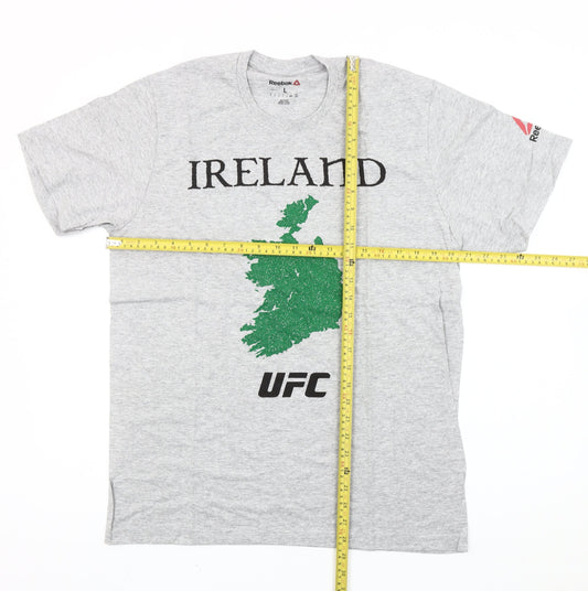 Reebok Men’s Grey UFC Ireland Graphic T-Shirt Size L