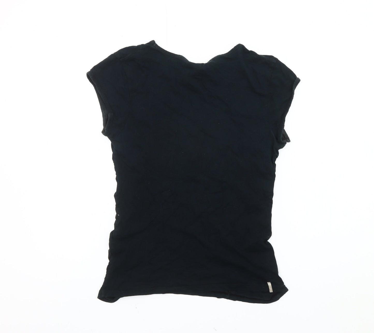 Bench Womens Black Medium Basic Crew Neck Short Sleeve T-Shirt