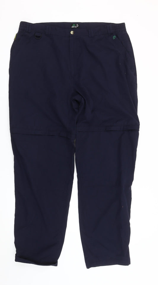 Craghoppers Men's Blue 38in Cargo Travel Trousers Polyester Cotton