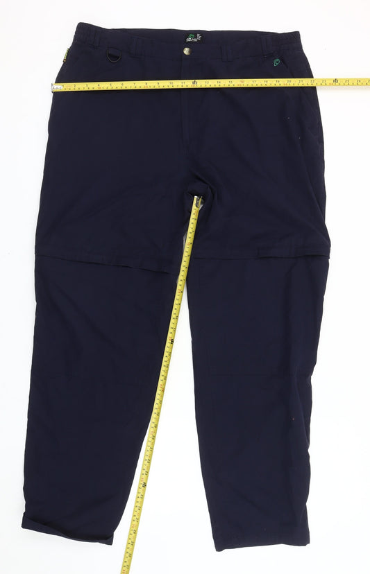 Craghoppers Men's Blue 38in Cargo Travel Trousers Polyester Cotton