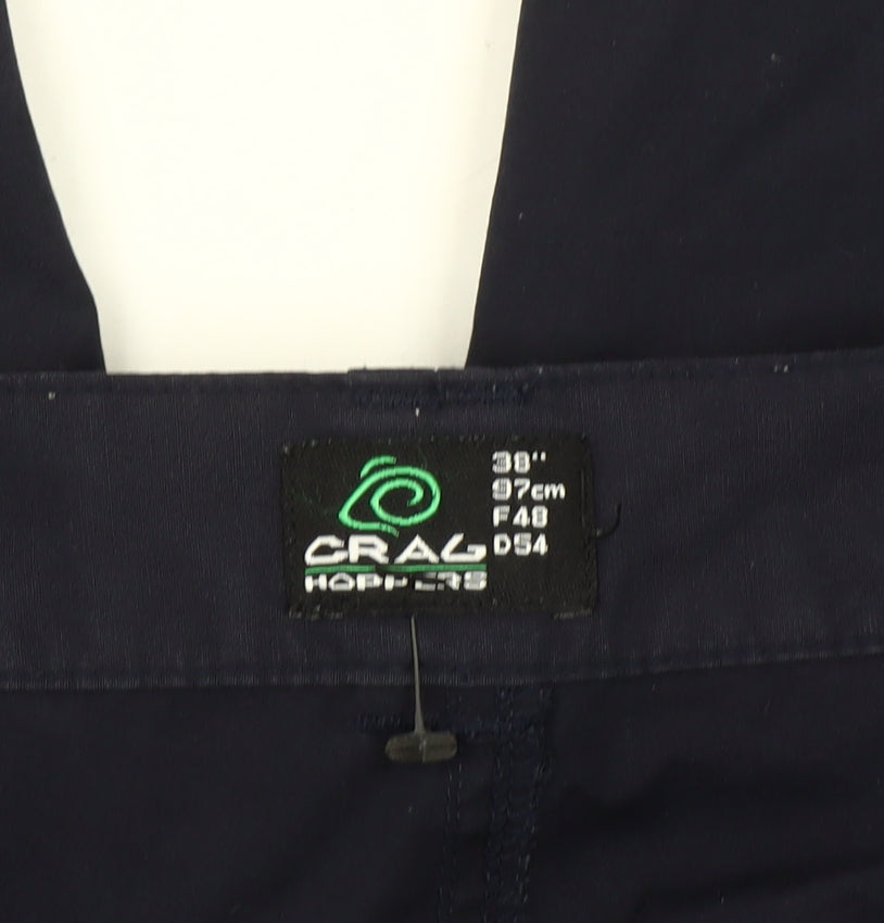 Craghoppers Men's Blue 38in Cargo Travel Trousers Polyester Cotton