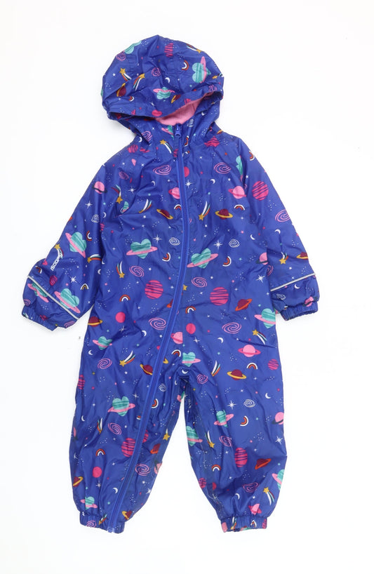 Mountain Warehouse Unisex Baby Blue Space Print Waterproof Snowsuit 18-24M