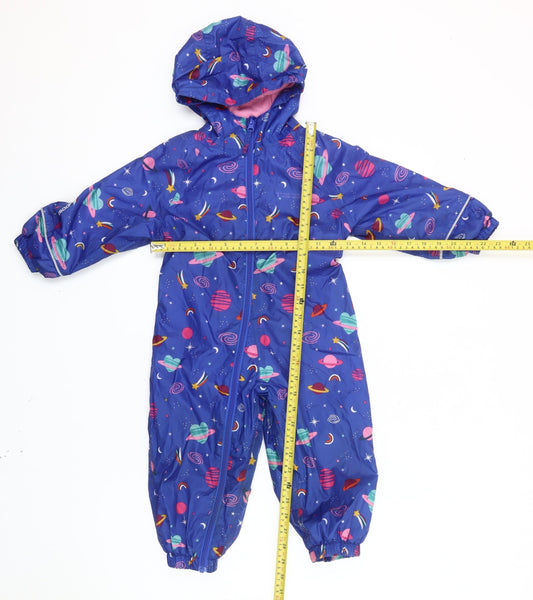 Mountain Warehouse Unisex Baby Blue Space Print Waterproof Snowsuit 18-24M