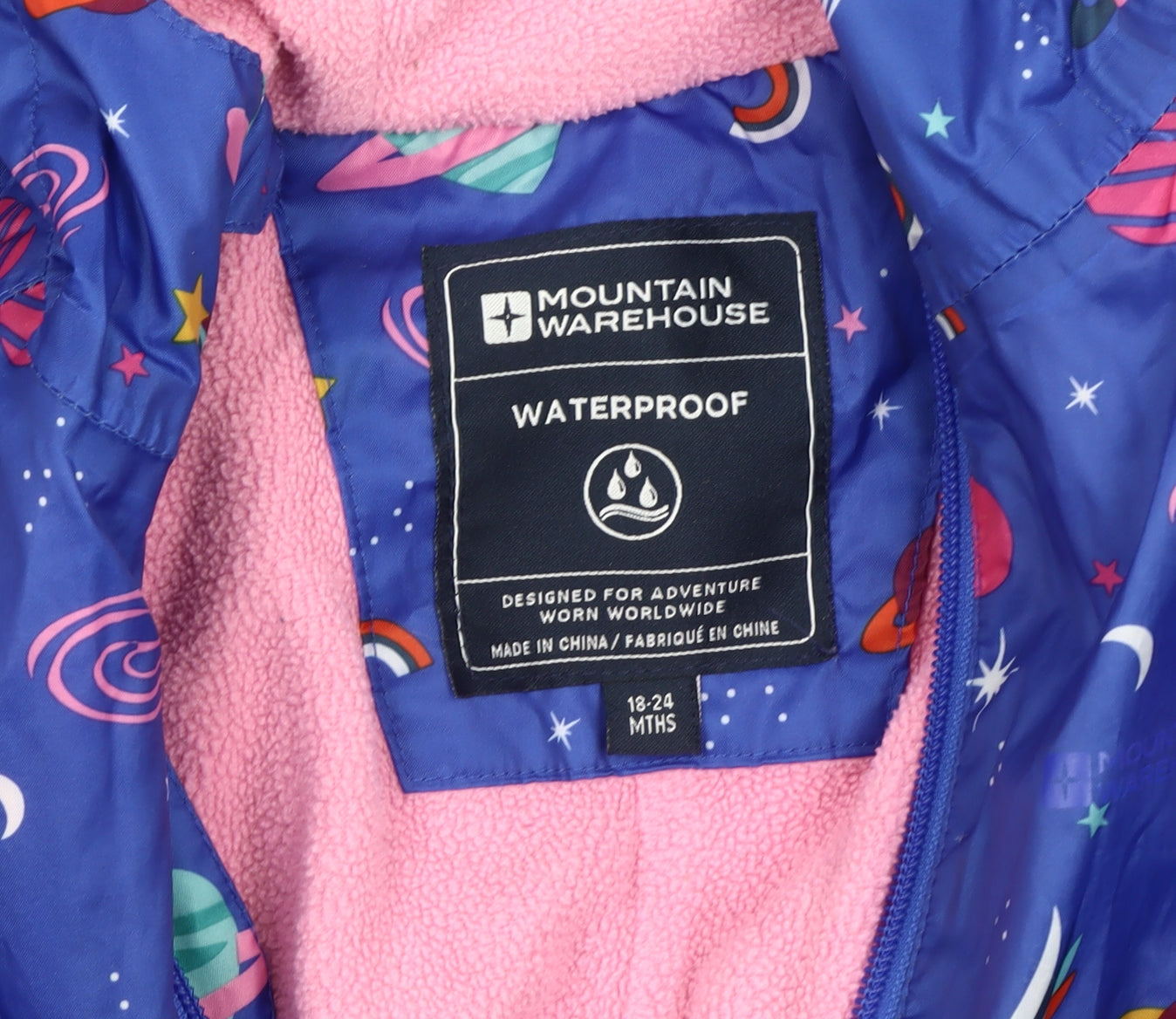 Mountain Warehouse Unisex Baby Blue Space Print Waterproof Snowsuit 18-24M