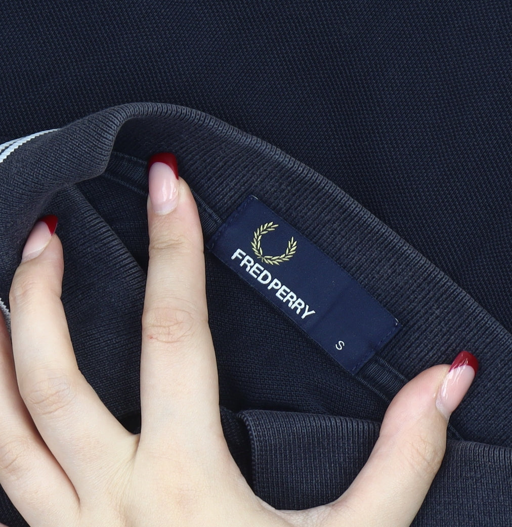 Fred Perry Men’s Black Polo Shirt Size S Regular Fit Cotton
