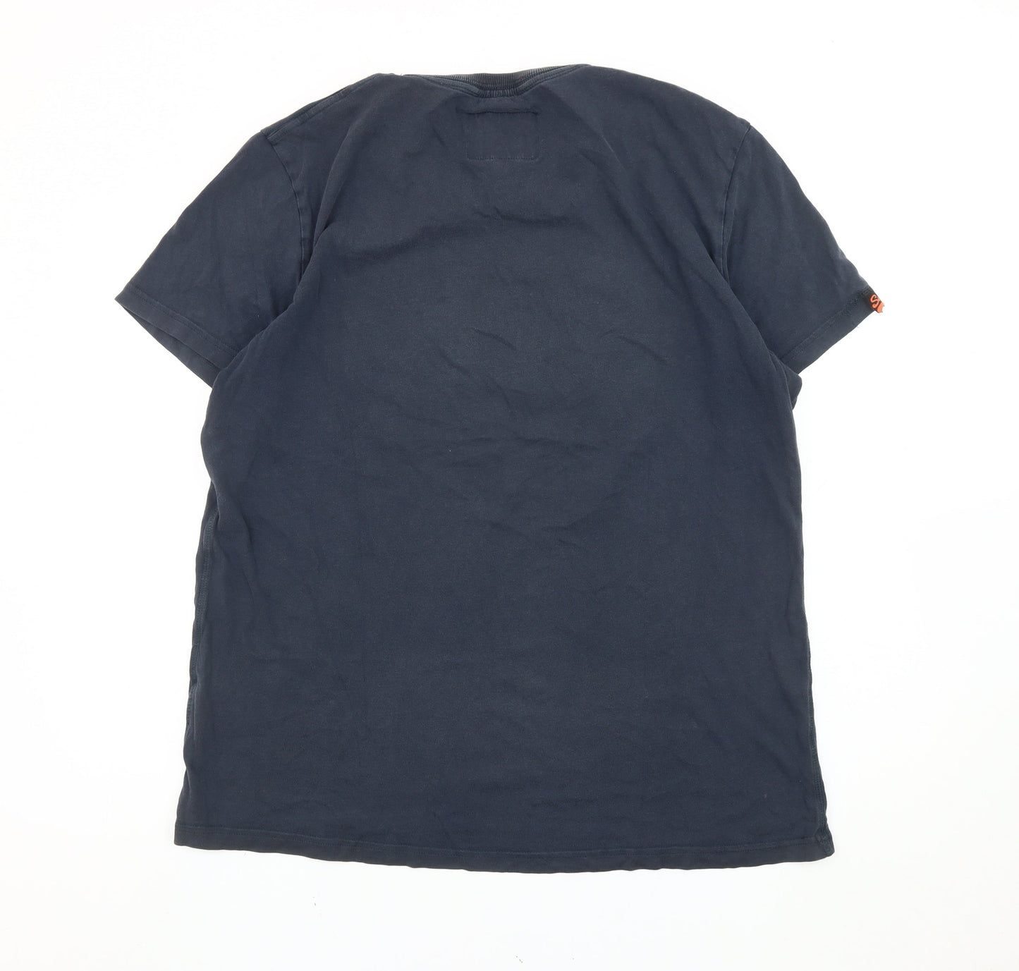 Superdry Men’s Blue 2XL Graphic Print Short Sleeve Cotton T-Shirt