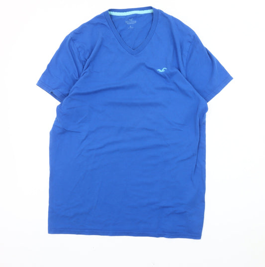 Hollister Men’s Blue V-Neck Short Sleeve T-Shirt Size M