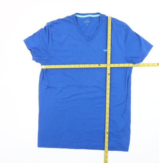 Hollister Men’s Blue V-Neck Short Sleeve T-Shirt Size M