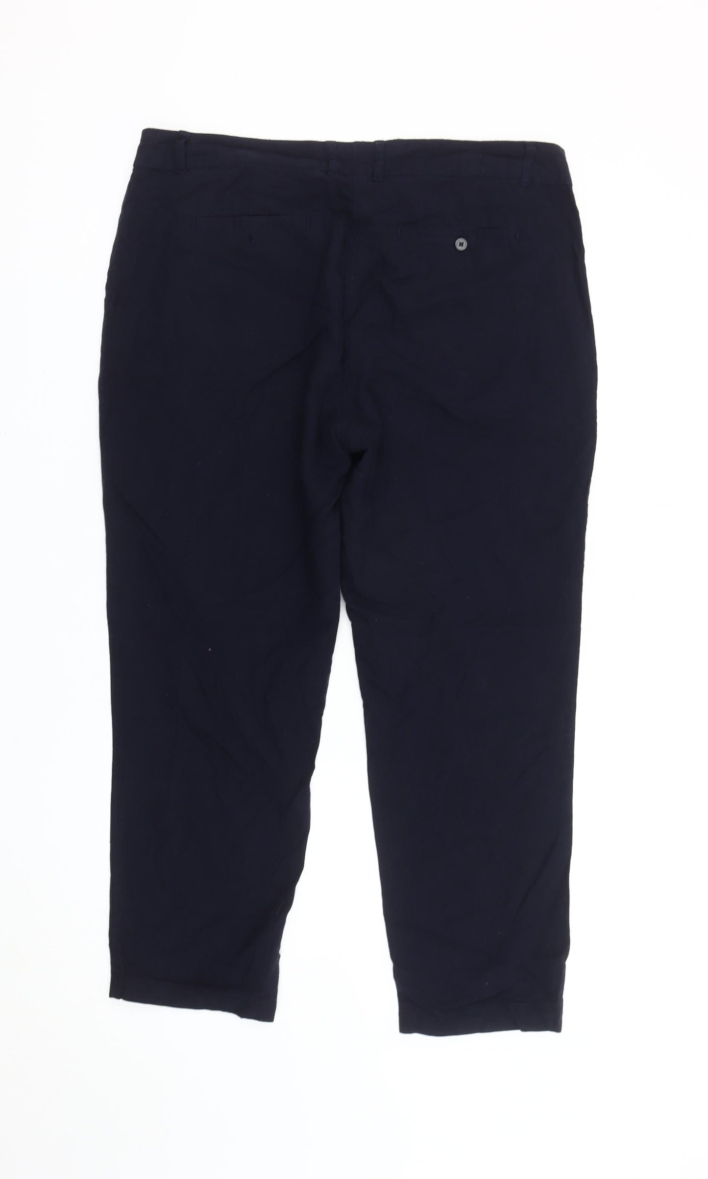 Craghoppers Womens Blue Size 12 Chino Trousers Cotton Rayon