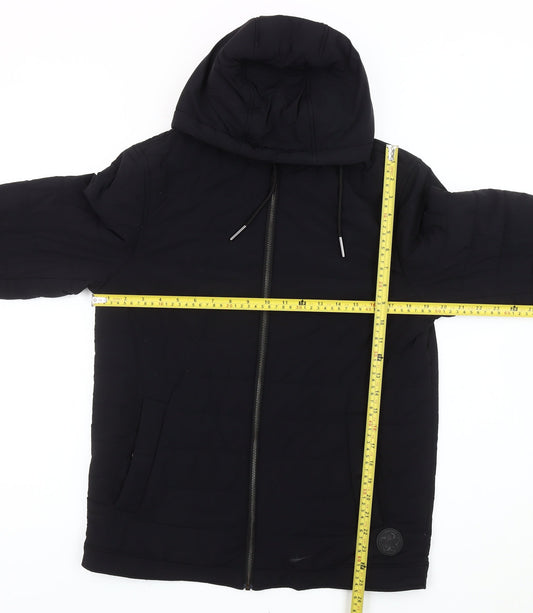 Ted Baker Womens Black Size 8 Puffer Jacket Hooded Winter Coat