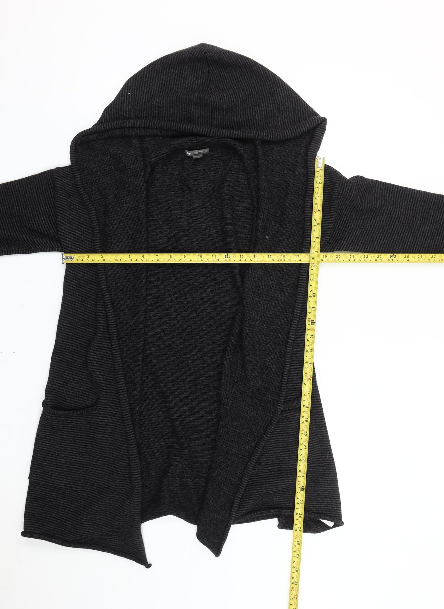 Gap Women’s Black Merino Wool Hooded Cardigan Size S Long Sleeve