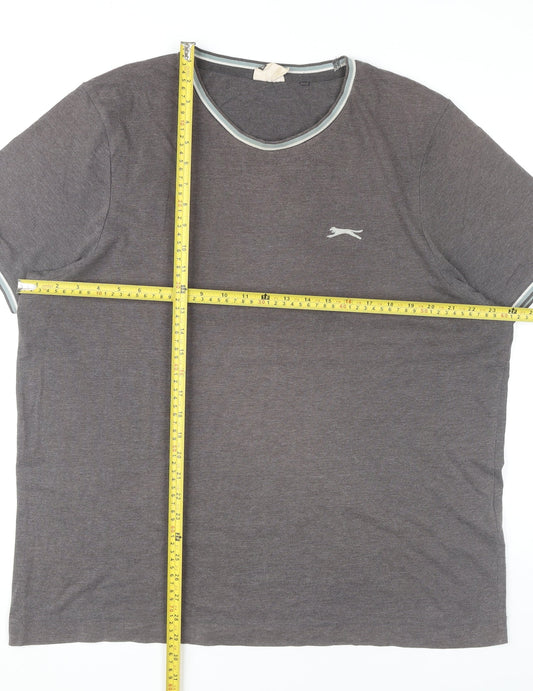 Slazenger Men’s Grey XL Short Sleeve Crew Neck Cotton Blend T-Shirt
