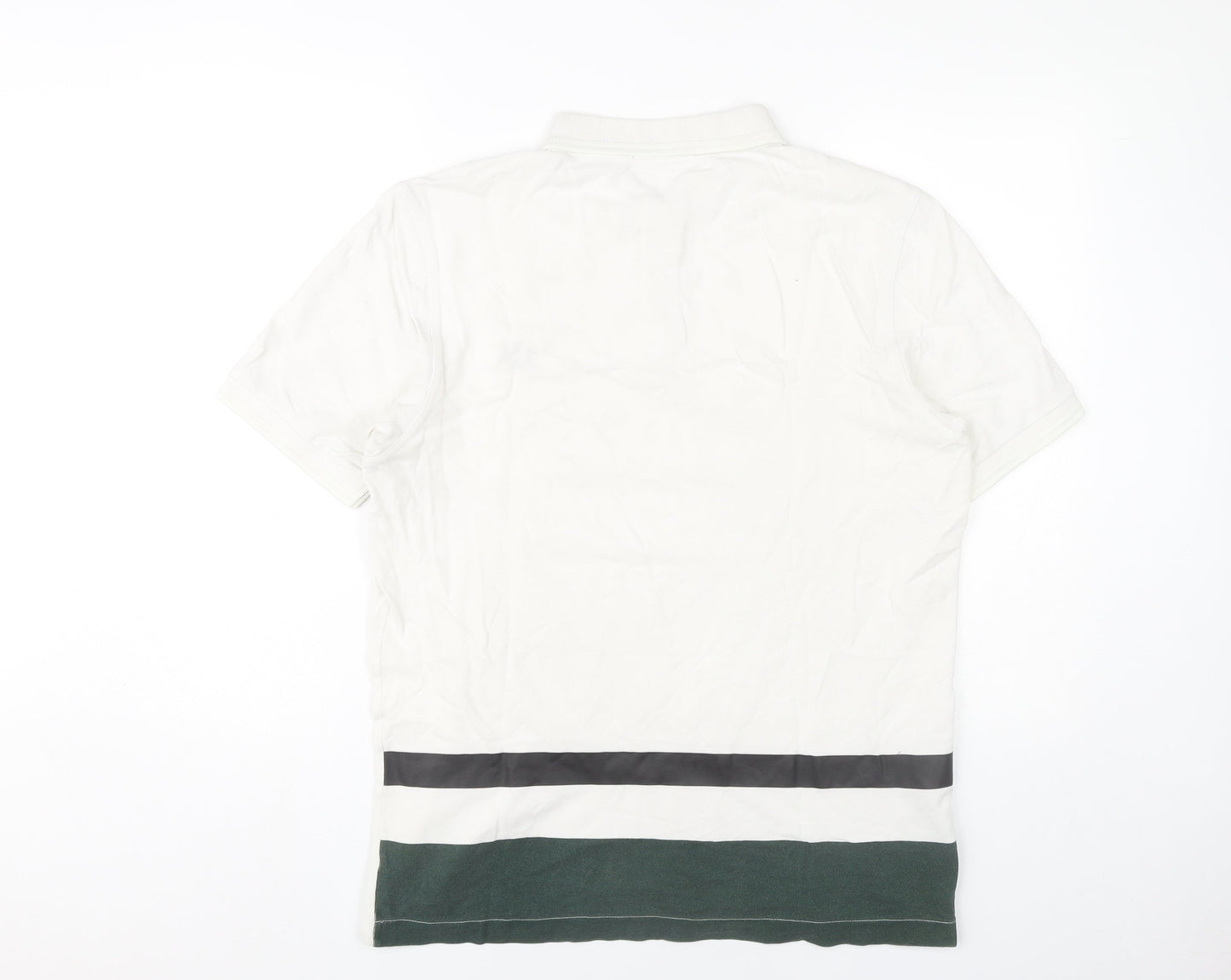 Fred Perry Mens White Polo Shirt L Classic Cotton Logo