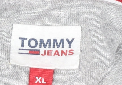 Tommy Jeans Womens Grey XL Cropped Hoodie New York Graphic Cotton