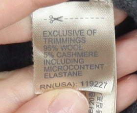Massimo Dutti Womens Grey Wool Cashmere Cardigan L Workwear