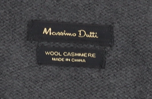 Massimo Dutti Womens Grey Wool Cashmere Cardigan L Workwear