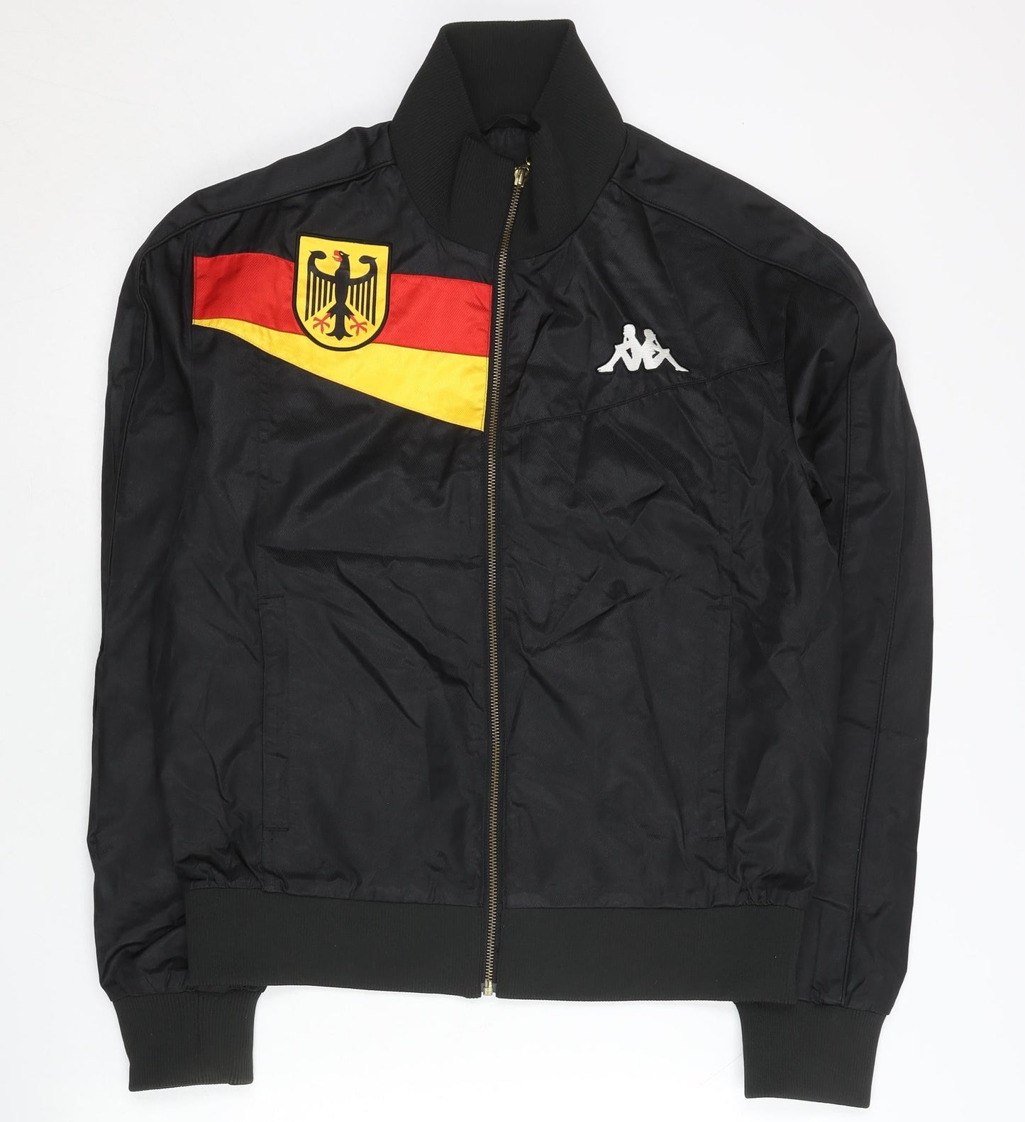 Kappa Men's Black M Track Jacket Germany Flag Crest Full Zip