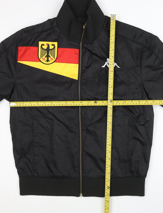 Kappa Men's Black M Track Jacket Germany Flag Crest Full Zip