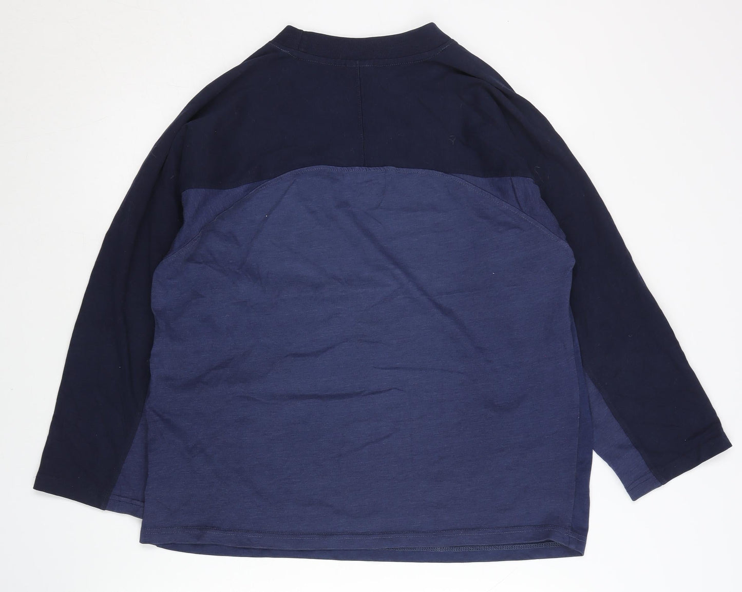 Reebok Mens Blue Long Sleeve T-Shirt L Vintage Sportswear Top