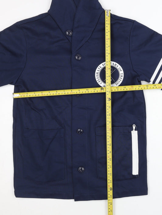 Adidas Mens Blue XS Varsity Jacket Cotton Polyester Sportswear