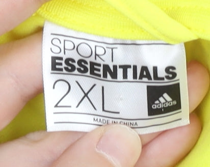 Adidas Men’s Yellow 2XL Track Jacket Full Zip Sportswear