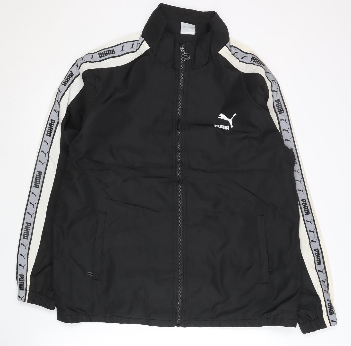 Puma Mens Black 2XL Track Jacket Full Zip Lightweight Sportswear