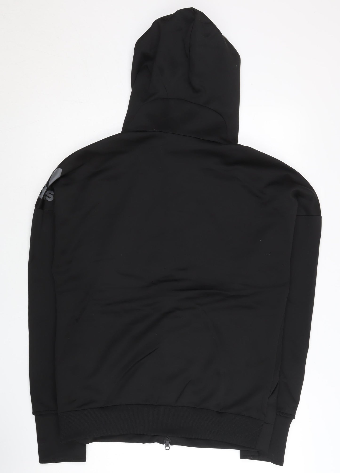 Adidas Mens Black XL Full Zip Hoodie Sports Training Jacket