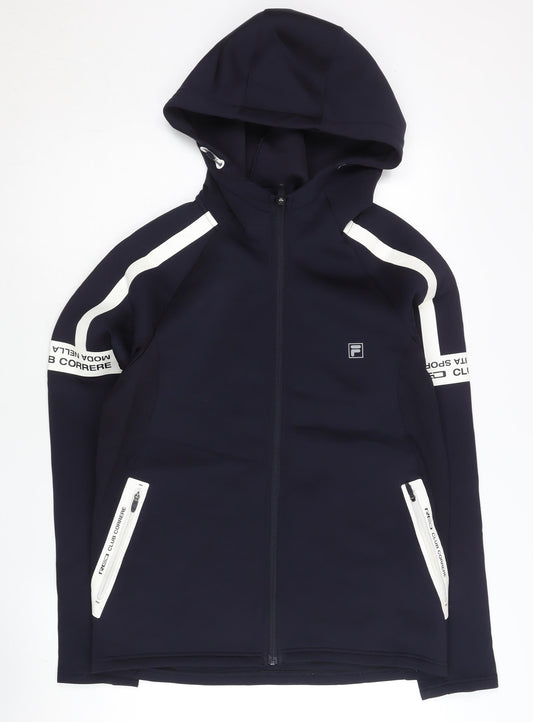 Additional front view of Fila Men’s Blue Full Zip Hoodie M Regular Sportswear