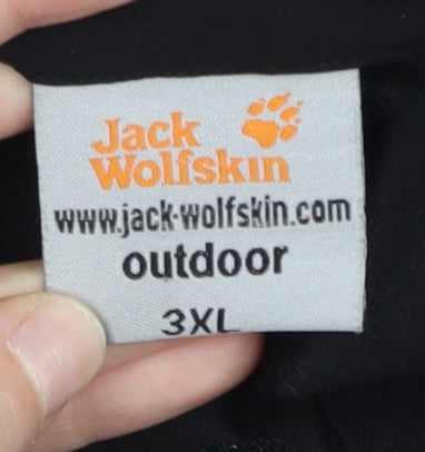 Jack Wolfskin Men’s Black 3XL Outdoor Full Zip Mid-Length Jacket
