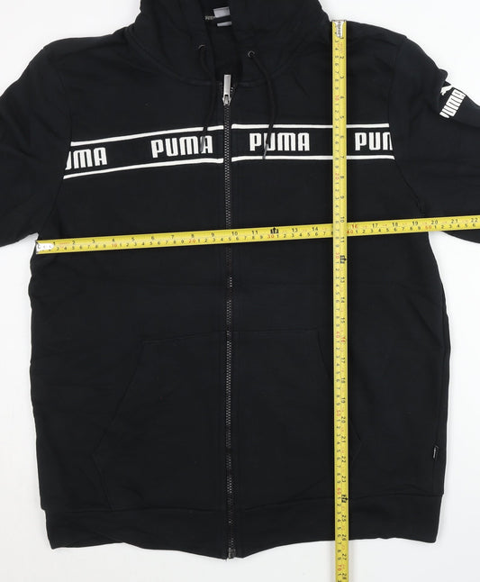 Puma Men’s Black XL Full Zip Hoodie Sweatshirt with Logo