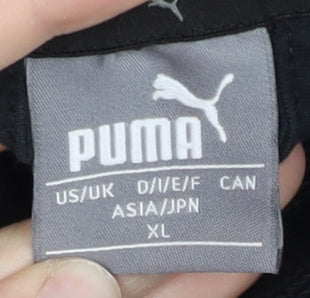 Puma Men’s Black XL Full Zip Hoodie Sweatshirt with Logo